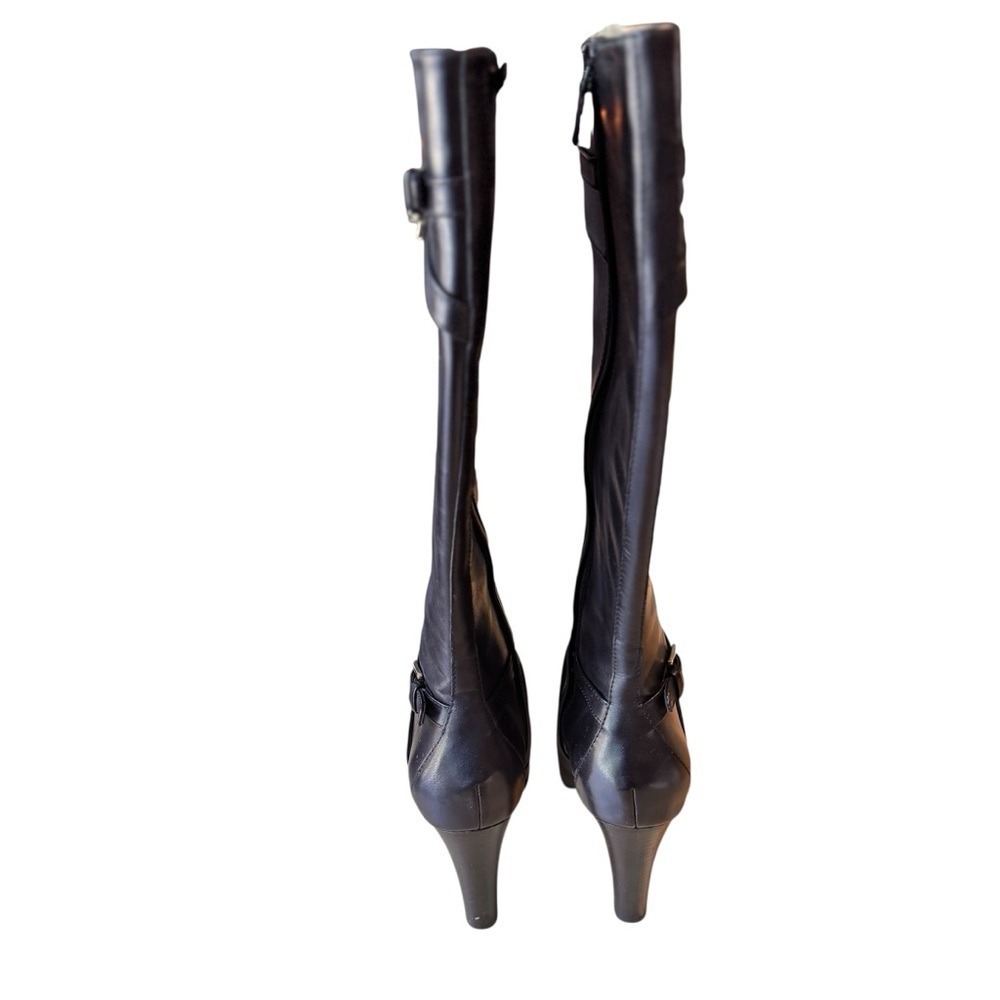 Cole Haan Air Julisa Tall Knee High Black Leather Riding Boots Women's 6.5B IOB - Picture 5 of 10